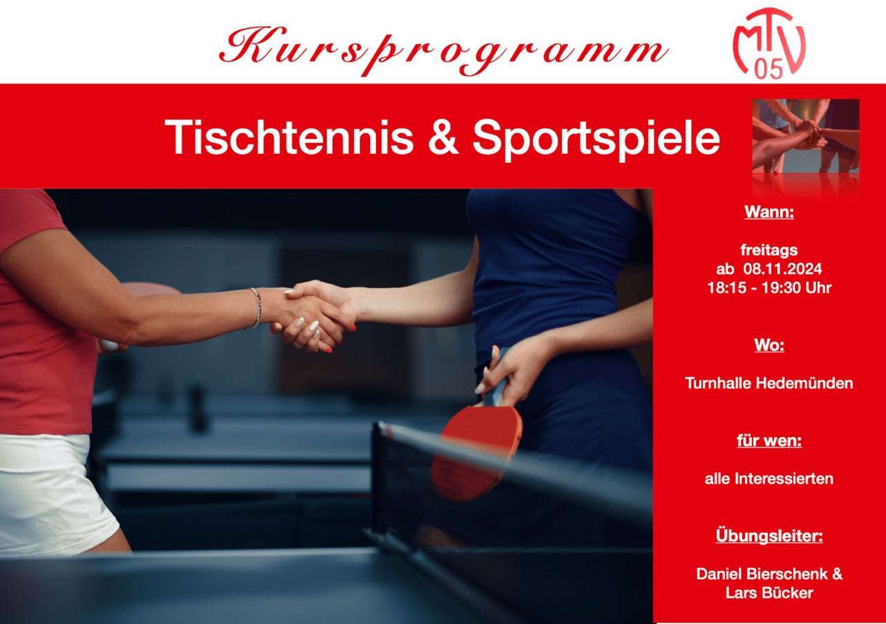MTV Kursprogramm TischTennis2.1